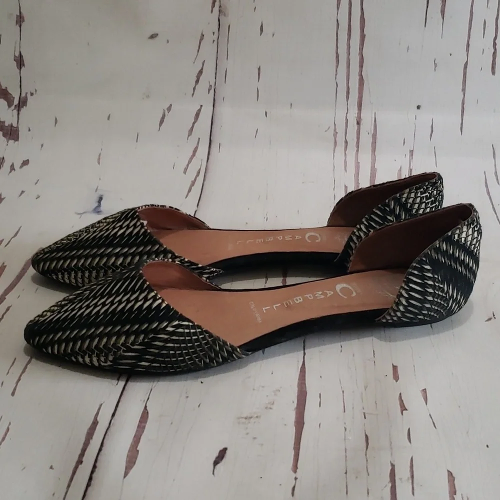 Jeffrey Campbell in live black and gray canvas flats d'orsay woman shoes - Picture 4 of 7